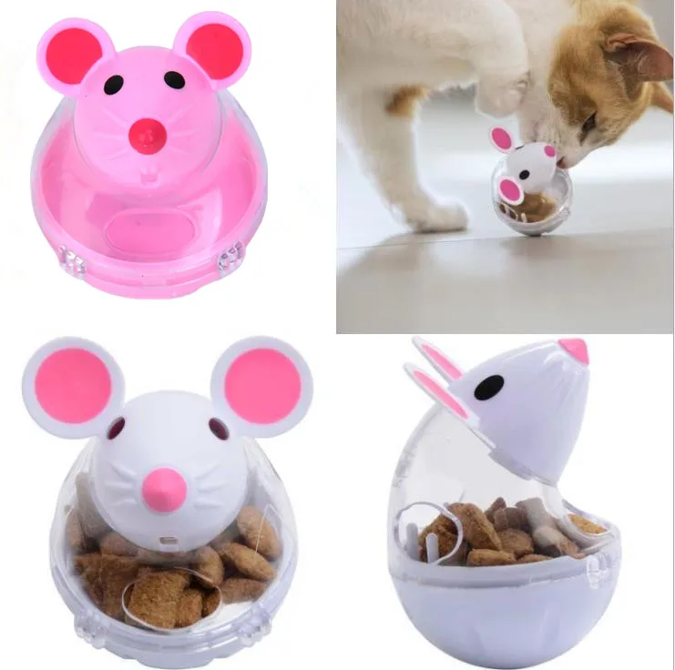 

New Pet Cat Fun Tumbler Feeder Toy Mouse Leaking Food Balls pet leaking device funny cat interactive toy