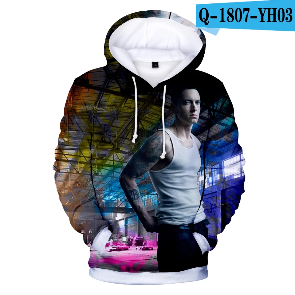 Q1807-YH03 Эминем 3D толстовки для мужчин/женщин/детей,, Известный хип-хоп модный принт с длинным рукавом, толстовка с капюшоном, рэпер Эминем, толстовки повседневные топы - Цвет: Q1807-YH03