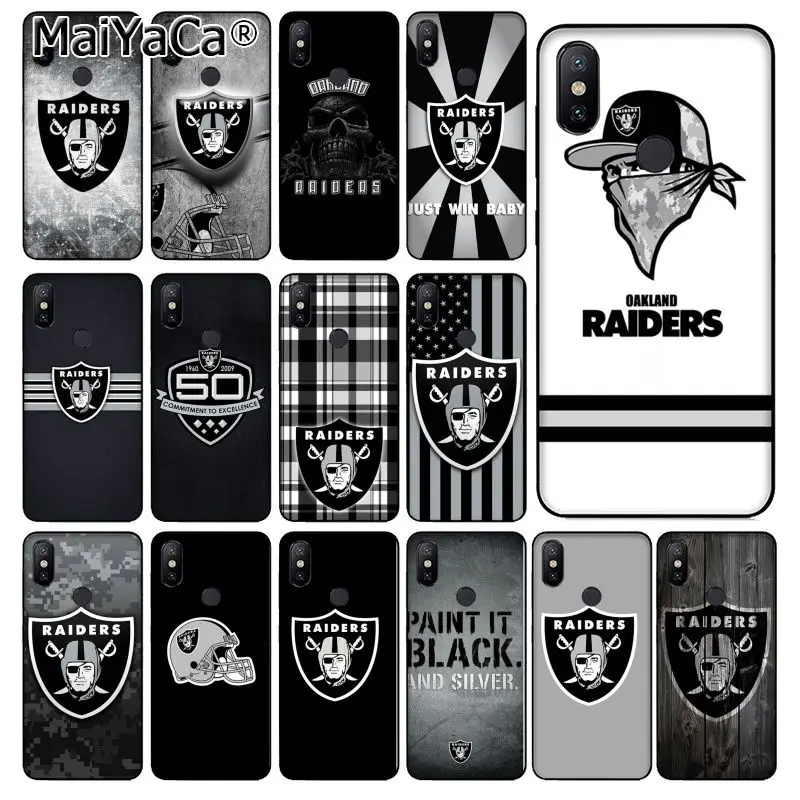 

MaiYaCa Oakland Raiders Customer High Quality Phone Case for xiaomi mi 6 8 se note2 3 mix2 redmi 5 5plus note 4 5 5 case coque