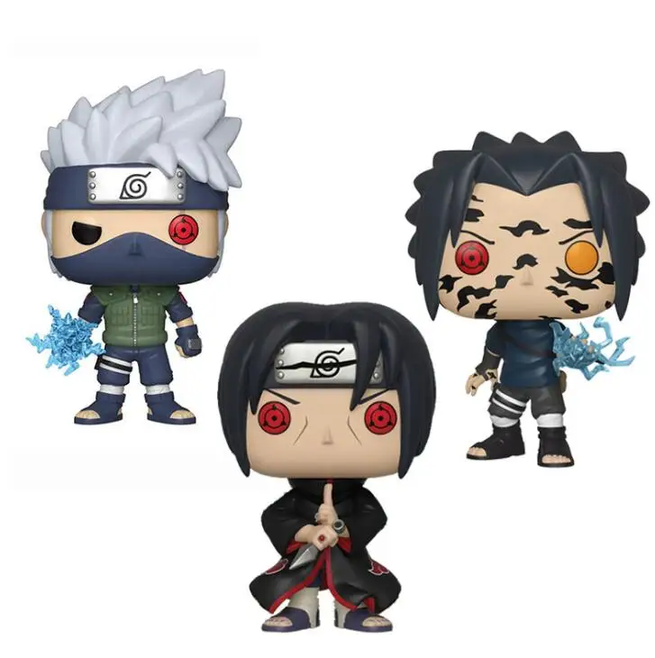 FUNKO POP Аниме Naruto, Shippuden, SASUKE Curse Mark винил Какаши Фигурки Коллекция Модель Куклы Игрушки для детей подарок