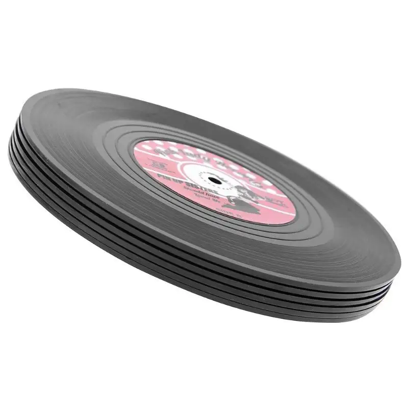6 шт./компл. круглый Противоскользящий жаростойкий CD виниловые пластинки Подставка для столовых приборов