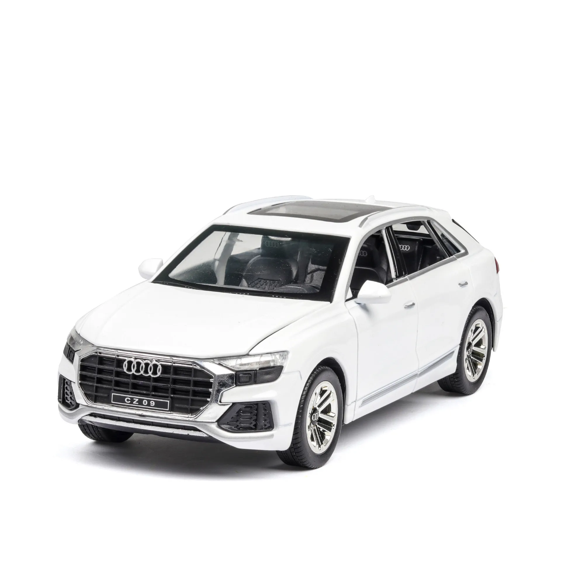 Продукт 1:24 Q8 SUV модель автомобиля из сплава, литой металл 6 дверей, звук и свет потяните назад багги, Изысканные Подарки