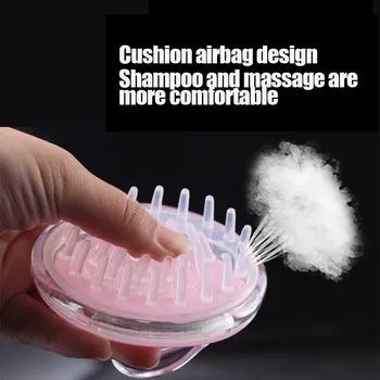 

Wh Hair Scalp Massager Shampoo Brush Manual Head Scalp Massage Brush Soft Silicone Bristles for Scalp Care Hair Cleaning M3