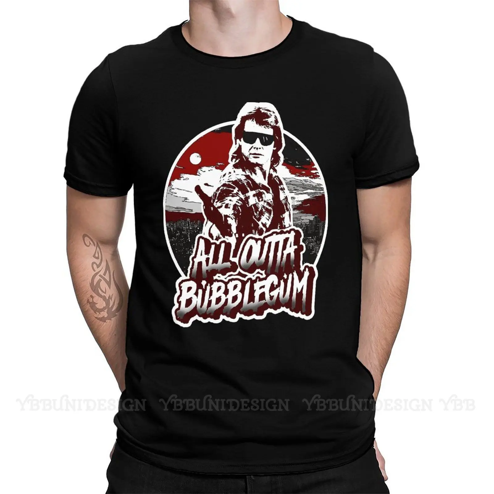 

They Live Science Fiction Horror FilmNew Arrival T-Shirt All Outta Bubblegum Design Shirt Crewneck Cotton for Men TShirts
