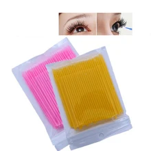 Rakado 100 шт./пакет одноразовые красочные ватные тампоны щетка для ресниц очищающий тампон Горячие натуральные ресницы удаляет кисти для апликатора