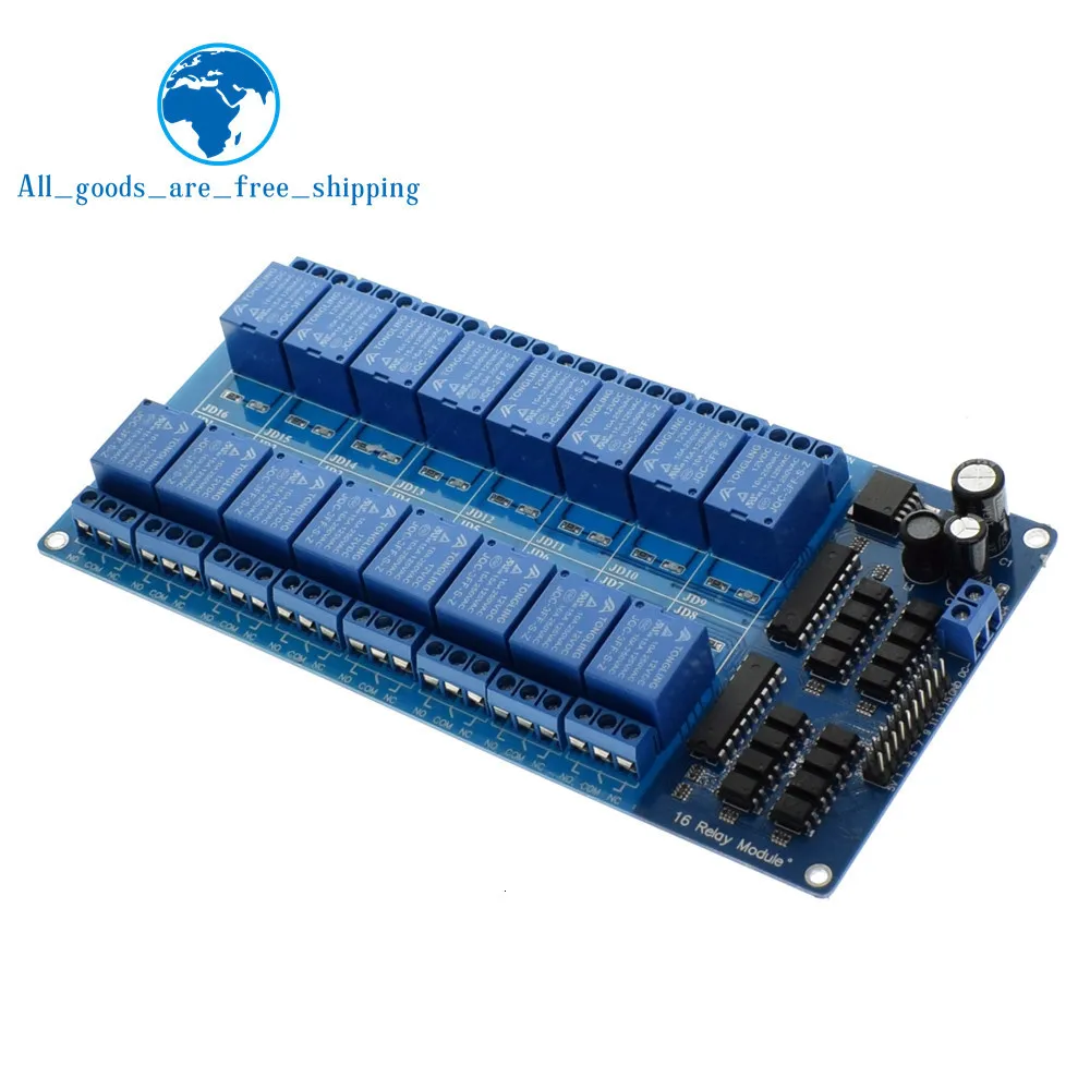 TZT teng 5 в 12 В 16 канальный релейный модуль для arduino ARM PIC AVR DSP электронный релейный ремень оптрон изоляция