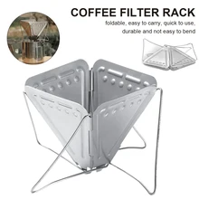 Stainless Steel Coffee Dripper Holder Camping Portable Coffee Filter Rack Pour Over Coffee Drip for Outdoor Camping Picnic
