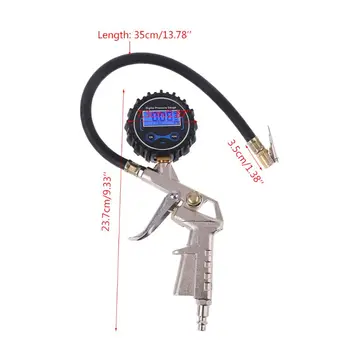 

New Digital Tire Inflator with Pressure Gauge , Hose and Chuck Clip for Car Van Truck Motorcycle Bike Jy31 19 Dropship