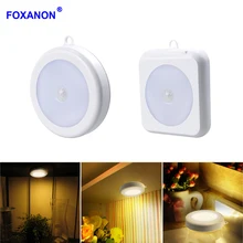 Foxanon светодиодная подсветка под шкаф Универсальный шкаф светильник датчик движения Ночной светильник для шкафа шкаф для кухни детская лампа
