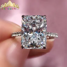 18K золото 5ct D Цвет VVS1 Moissanite кольцо обручальное кольцо с национальным сертификатом H1-13