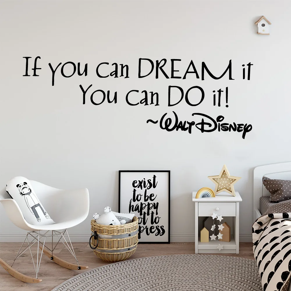 Inspirational Quotes Dream Vinyl Wall Sticker Wall Decor For Kids Room