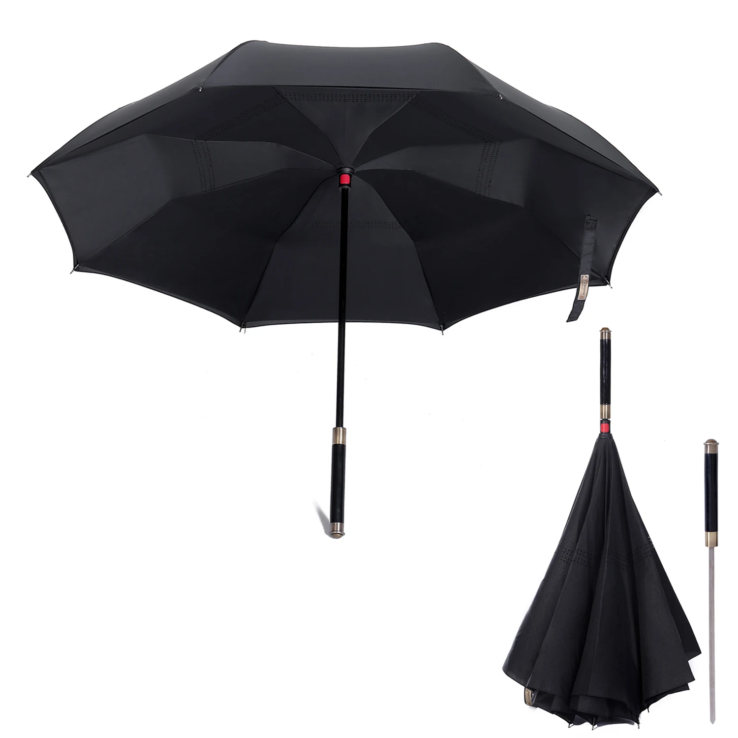 

Reverse Umbrella Inverted Anti UV knight Windproof Samurai Sword Umbrella Self-defense Sun Rain Straight Umbrella