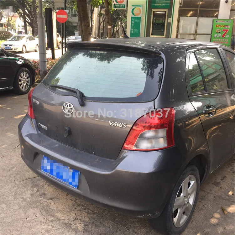 Для Toyota Yaris 2006-2011 ABS пластик Материал Неокрашенный задний спойлер на крыло крышу