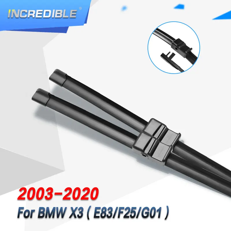 INCREDIBLEWiperBladesforBMWX3E83F25G01FitHookSidePin