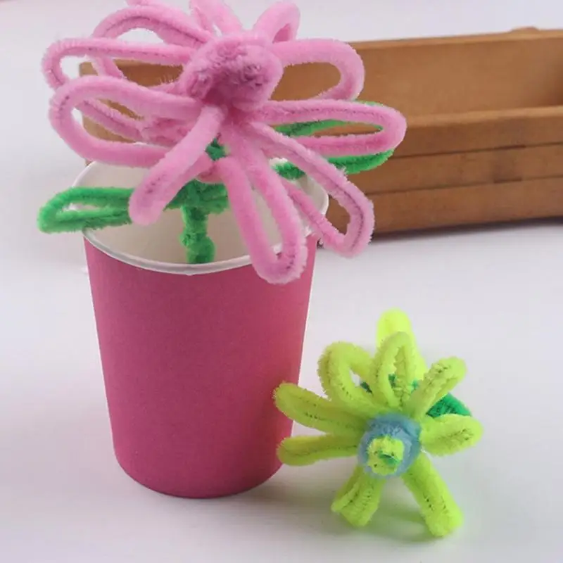Детский сад DIY головоломки игрушки кручение бар Alpinia яркий цвет легко сгибать ткачество витой палочки Декор
