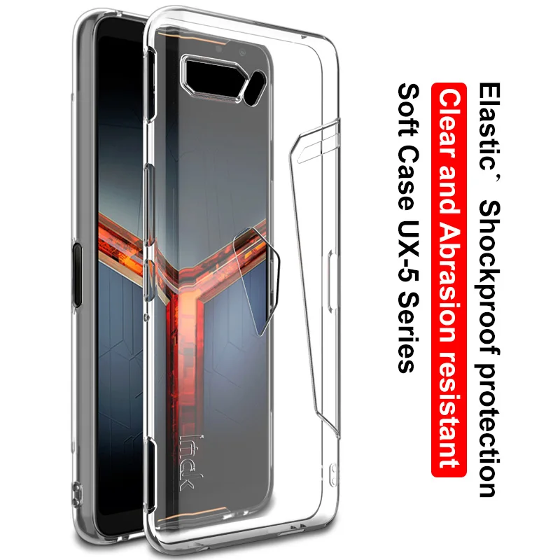 Imak Прозрачный чехол из ТПУ для Asus ROG Phone II Phone 2, мягкий силиконовый чехол, задняя крышка, толщина 1,3 мм, защита