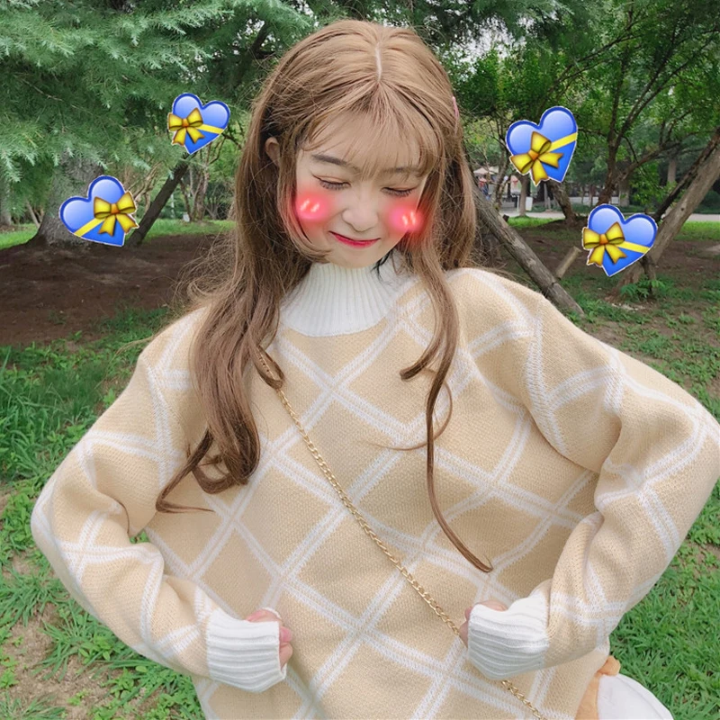 Зимние женские свитера 2019 Высокая уличная водолазка Harajuku стиль свободные