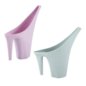 

2pcs Flower Watering Can Creative Gardening Tools Watering Kettle PlasticWatering Pot Long Mouth Plant - Purple & Green