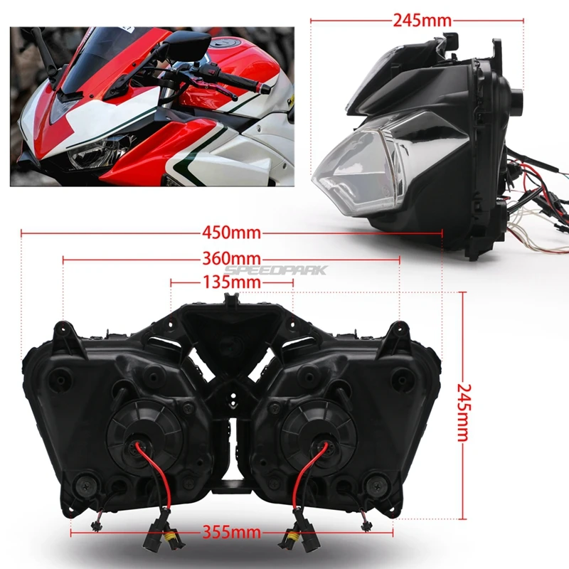 Полный светодиодный фонарь для мотоцикла YAMAHA YZF R25 R3 ангел демон глаз HID проектор фары YZF-R25 R3 HID Ангел глаз 2013