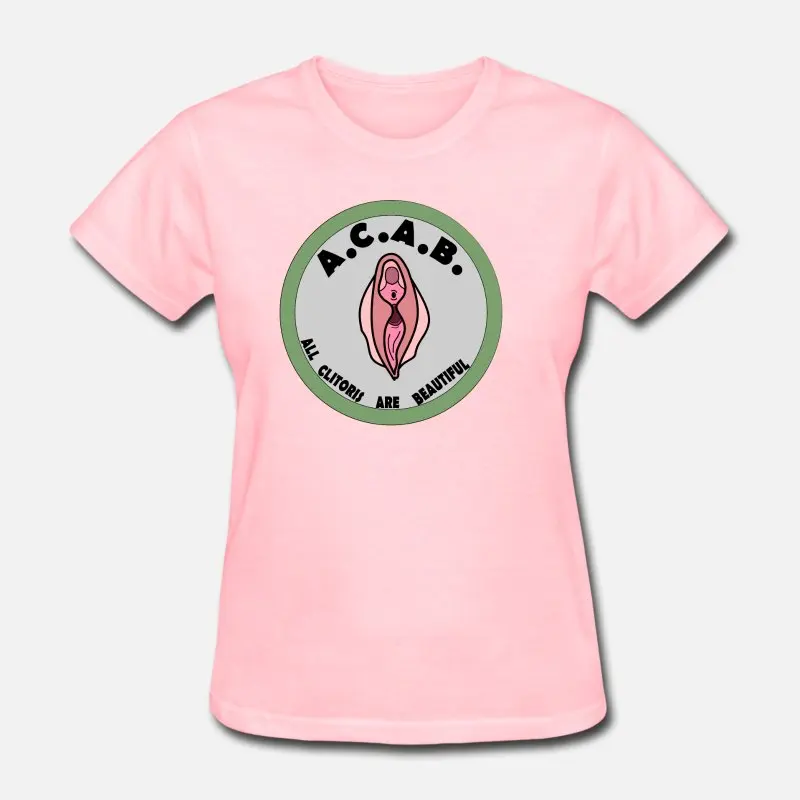 Women-Pink Acab, все клиторы красивые мужские футболки, хлопок, круглый вырез, графическая футболка для мужчин размера плюс S-5xl, женские футболки - Цвет: Women-Pink