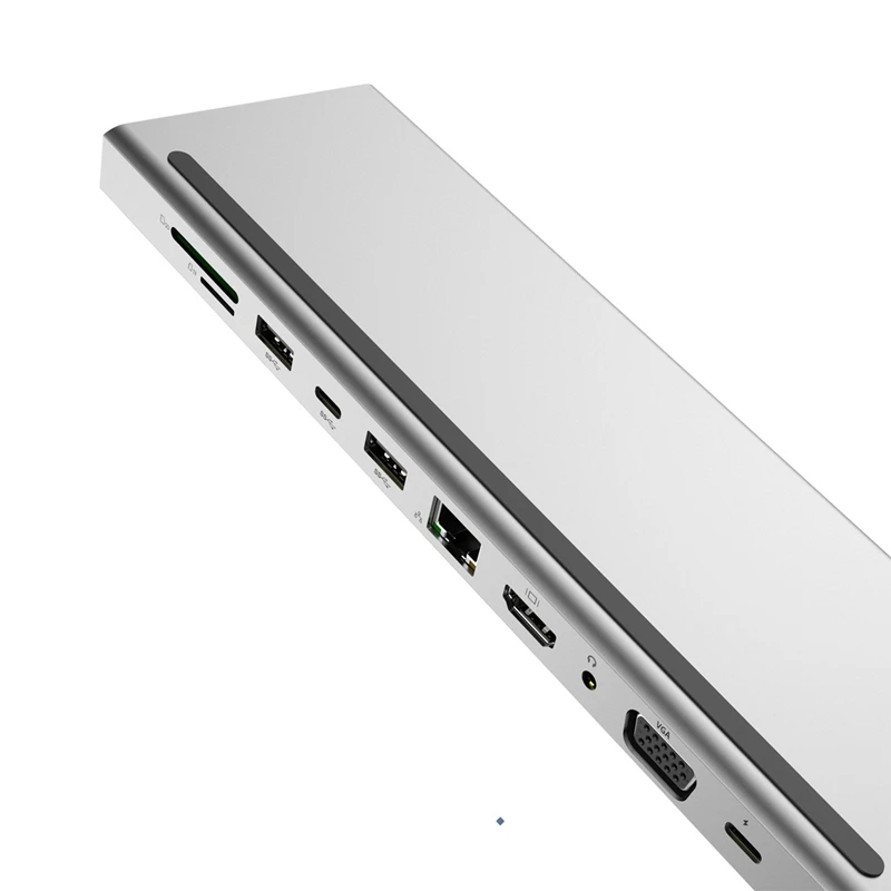 USB C концентратор для USB3.0 TF SD ридер HDMI VGA RJ45 3,5 аудио мини DP док-станция для MacBook Pro USB-C type C 11 порт USB C концентратор