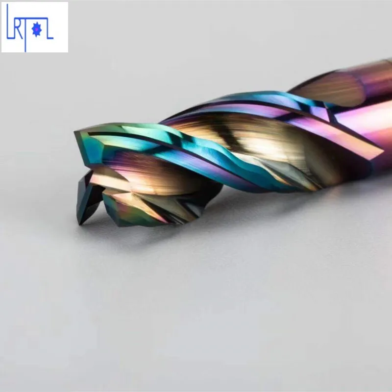 2PCWave end mill D16mm 80L process Aluminum for mill cutter with Glit coating Ultra low friction coefficient for double effect