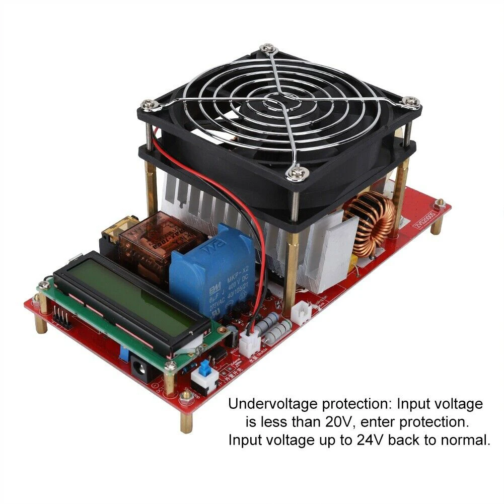 

ZVS 2000W Generator Melt Metals Adapter Induction Heater Module Board Tool With Coil Temperature Protection Durable High Voltage