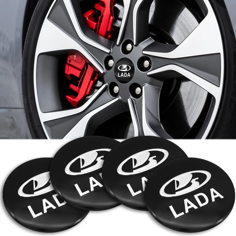

4pcs Car Wheel hub center decorative stickers cover with LADA logo for Granta XRAY Vesta Vision Concept parts car styling