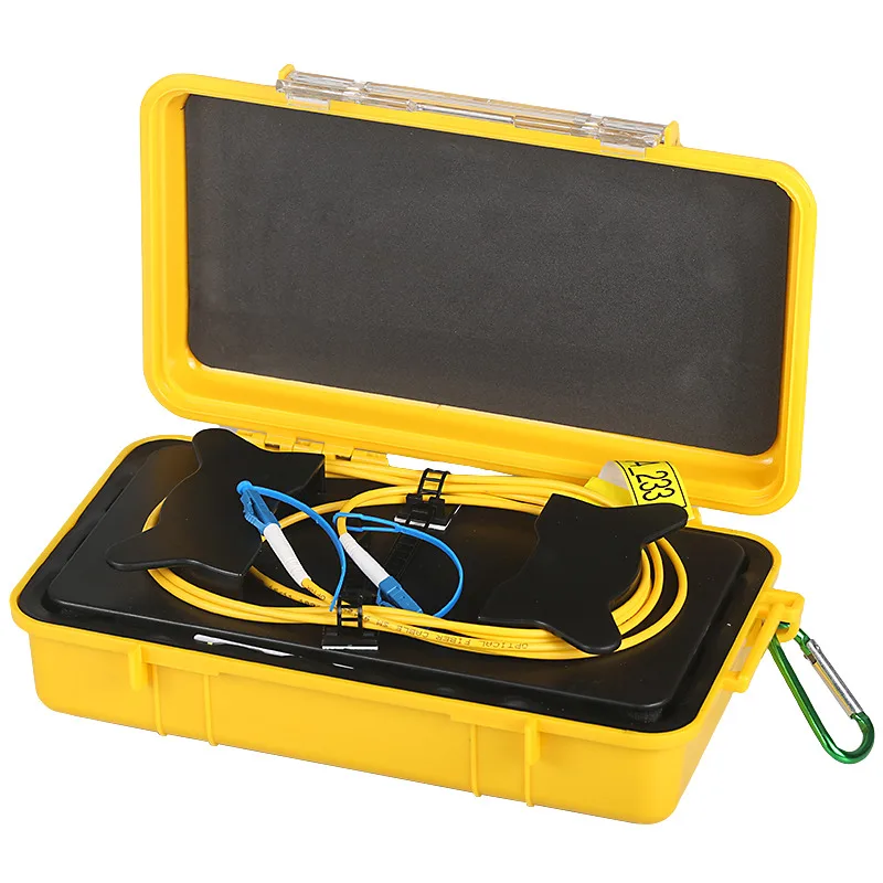 Free shipping Fiber Optic OTDR Launch Cable Box SM Single Mode OTDR Dead Zone Eliminator Fiber Rings 1KM