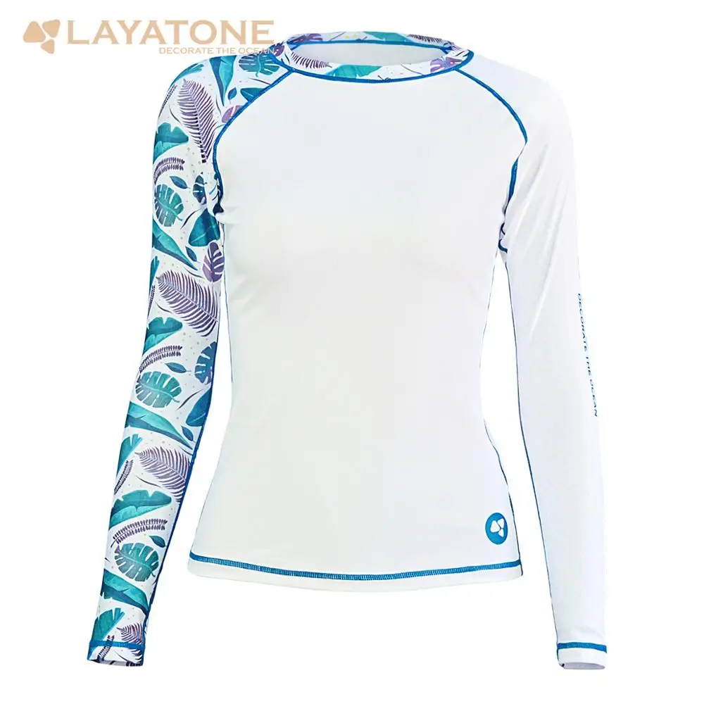 LayaTone Rash Guard Women Long Sleeves Swimwear Swimsuit UV 50+Swimming Surfing Bathing Suit Sport Beach Fitness Gym Yoga Shirts | Спорт и