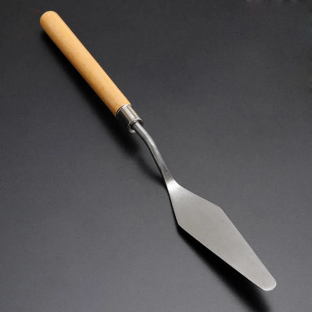 5cm head Профессиональные инструменты для рисования маслом ручной из нержавеющей стали художественная картина маслом палитра протирать краски искусство 5 форм опционально - Цвет: 5cm head