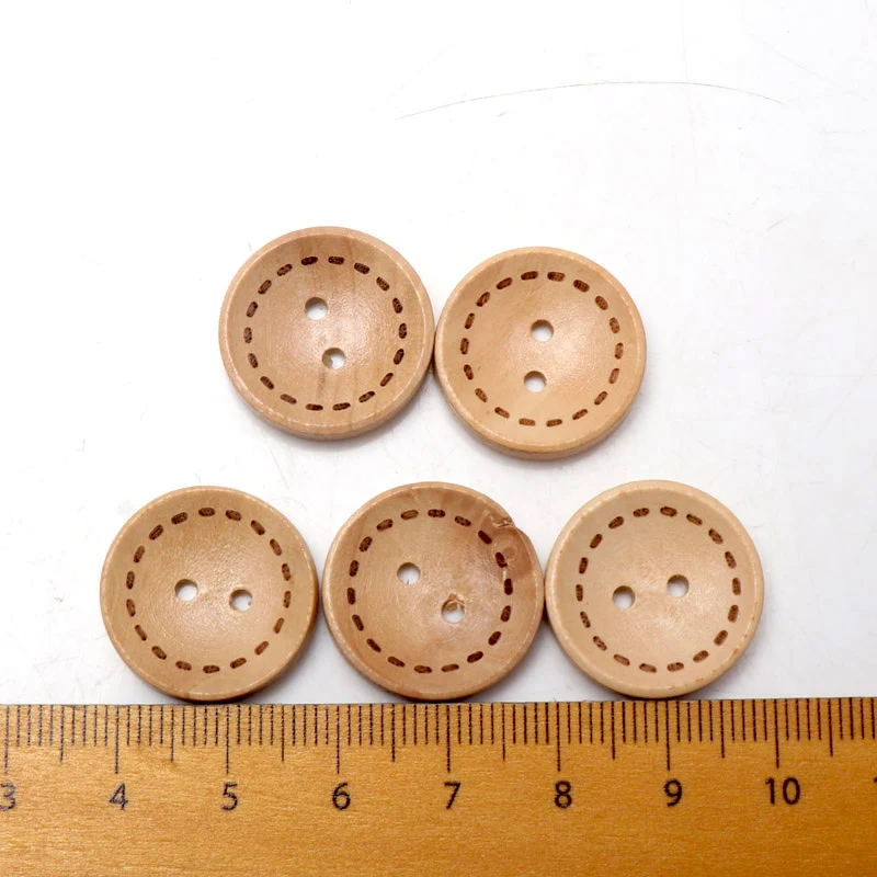 10PCs & 30PCs Natural Color Round Piping Camellia Wood Grain