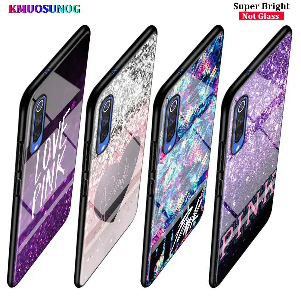

My Secret Love Pink for Samsung Galaxy A80 A70 A60 A50 A40 A20E A2Core A10 Super Bright Glossy Black Phone Case