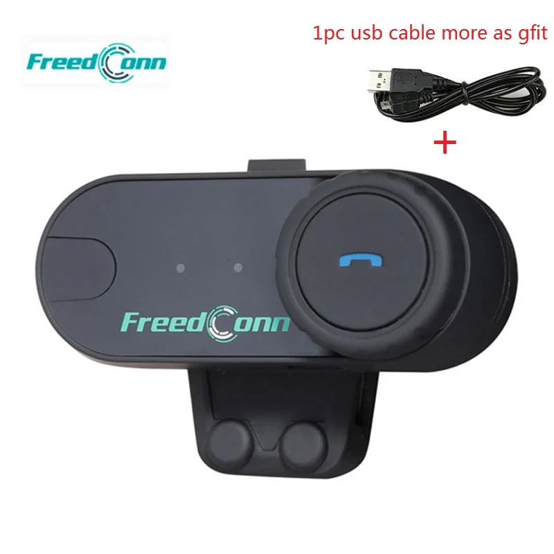 FreedConn T-COMOS Bluetooth Interphone Motorcycle Helmet Headset Wireless Intercom for 3 Riders +FM Radio For Full or Half Face