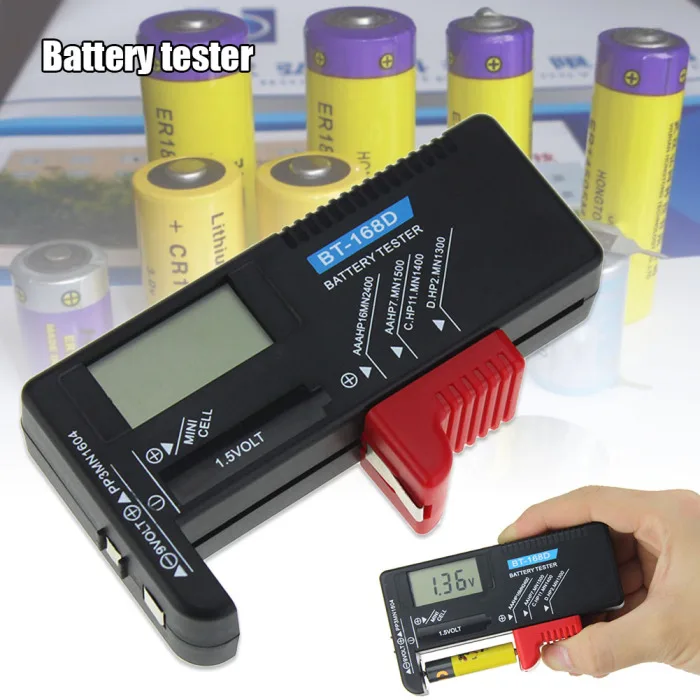 Универсальный цифровой тестер батареи lcd AA/AAA/C/D/9 V/1,5 V кнопочный элемент батареи PI669