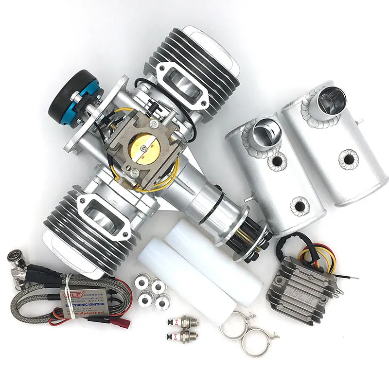 

DLE170 Model Gasoline Engine Dual Cylinder Two Strokes 80W 170CC displacement with power generation system
