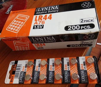 

Wholesale 200pcs/lot Original maxel LR44 AG13 A76 G13 LR44H Alkaline Button Cell Battery Batteries Calculator battery