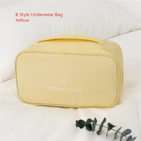 Водонепроницаемая женская сумка для хранения нижнего белья, сумка для туалетных принадлежностей, органайзер для чемодана, посылка для путешествий, Портативная сумка для обуви, аксессуары - Цвет: B Yellow