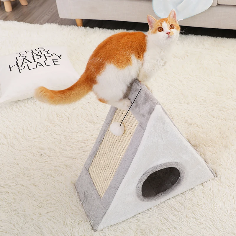 

Pet Foldable Fold Cat Cave House Toys for Scratcher Tree Cats Board Pad Scratching Kitten Paper Pad Scratch Board Products Toy