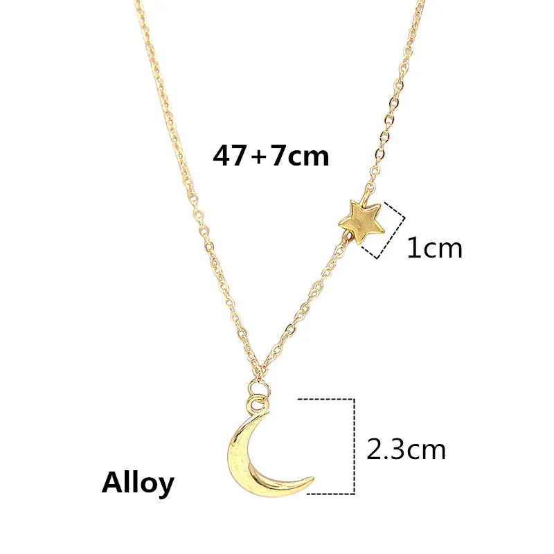 Ahmed, простое ожерелье с подвеской в виде звезды и Луны для женщин, новинка, Bijoux Maxi, массивное ожерелье, модное ювелирное изделие