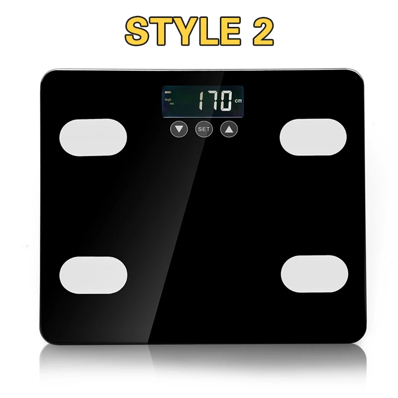 

Body Fat Scale Monitoring Health Glass Glass Platform Black White Healthy Weighing Tools Touch Universal Measure Tool Household