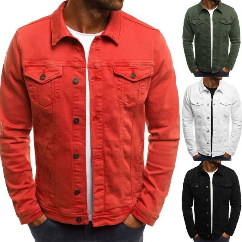 Новые мужские джинсы куртка Slim Fit карманами на пуговицах куртка Для мужчин комплект для мальчиков осенний шерстяной классическое, ретро, винтажное цвет: черный, синий мыть пальто