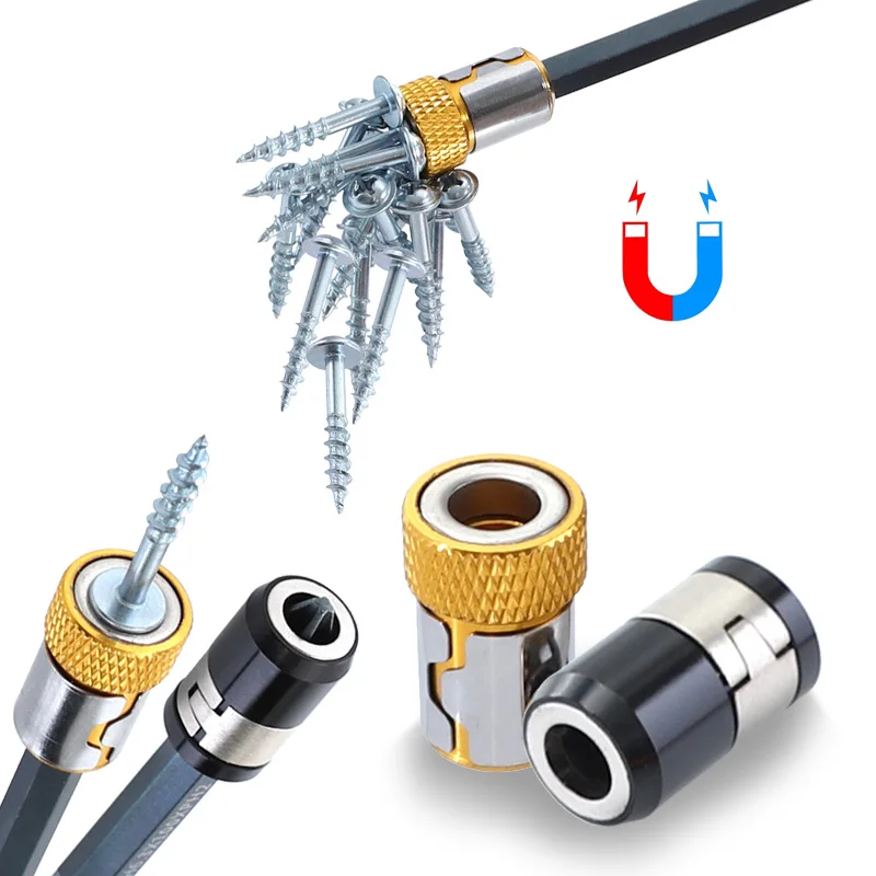 

Universal Magnetic Ring 1/4” Metal Screwdriver Bit Magnetic Ring For 6.35mm Shank Anti-Corrosion Drill Bit Magnet Powerful Ring