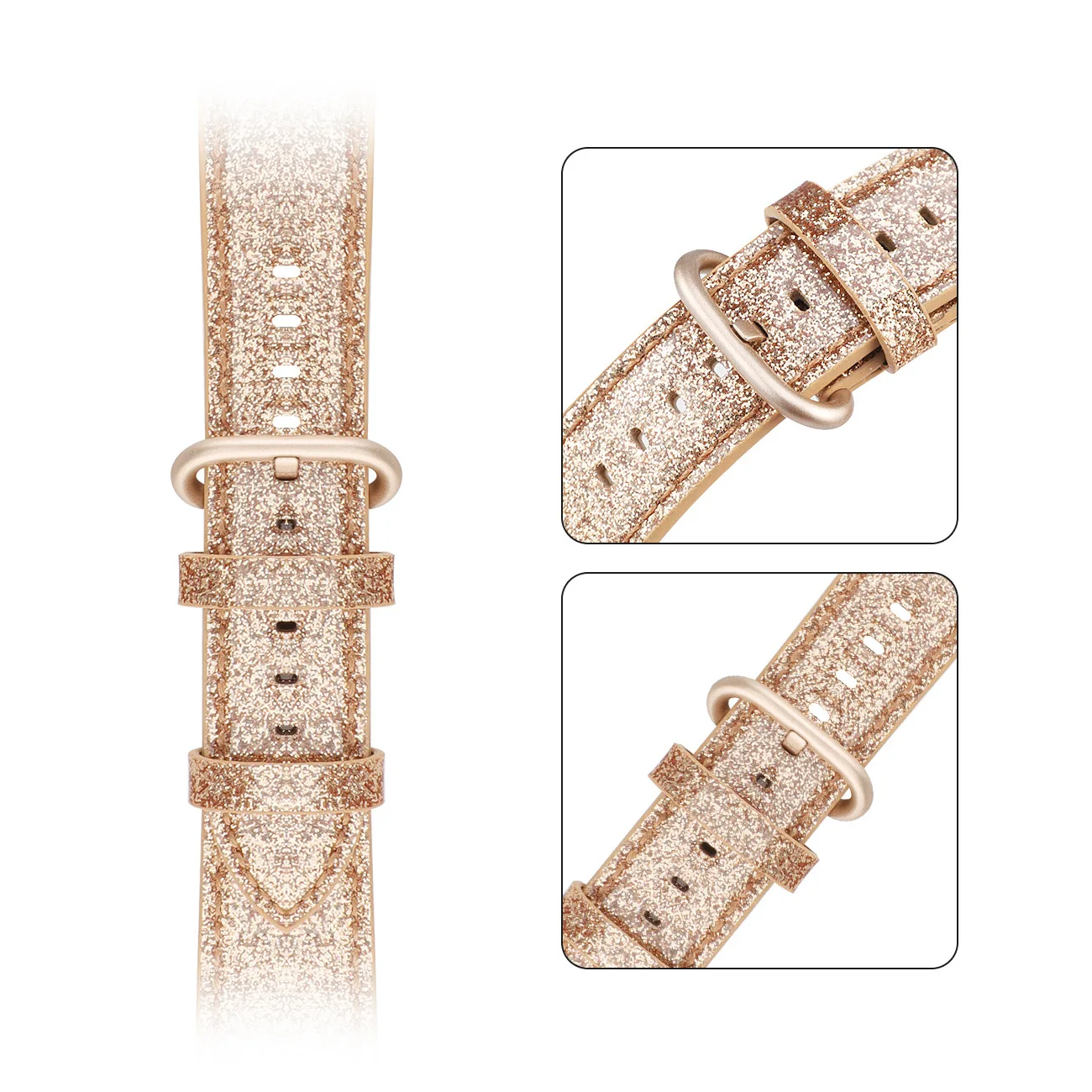 Узкая петля для Apple Watch кожаный ремешок 40 мм 44 мм для iwatch 38 мм 42 мм ремешок серии 5 4 3 2 1 розовое золото Рождество