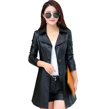 Leather jacket women black red L-5XL plus size 2020 spring autumn new Korean fashion slim thin faux leather coats feminina JD878