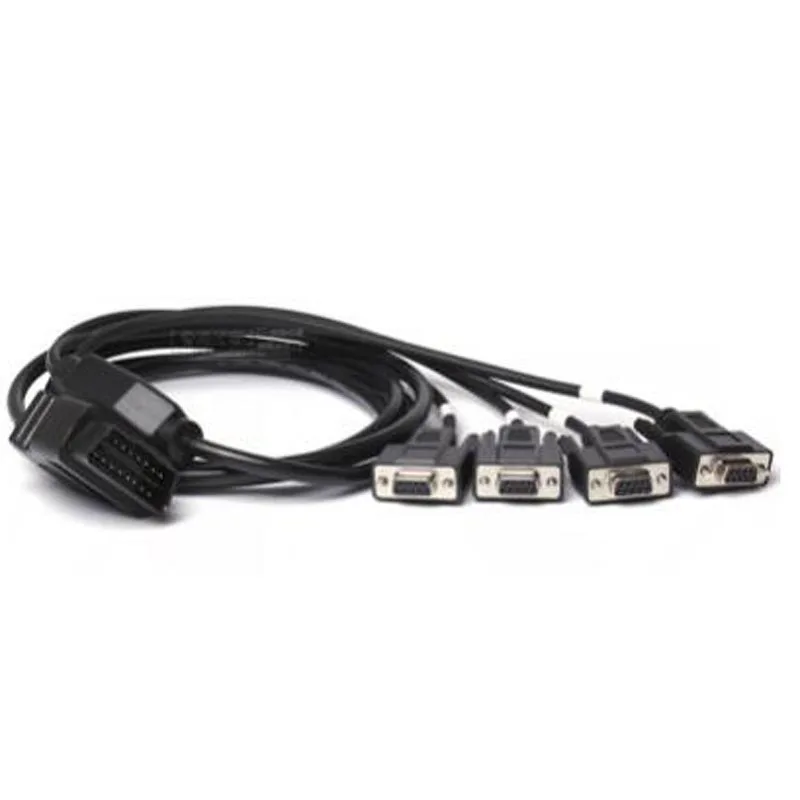 OBD2 16 Pin кабельная проводка шнур 1 штекер до 4 DB9 интерфейс для диагностического инструмента RS232 последовательный порт RS232 интерфейс