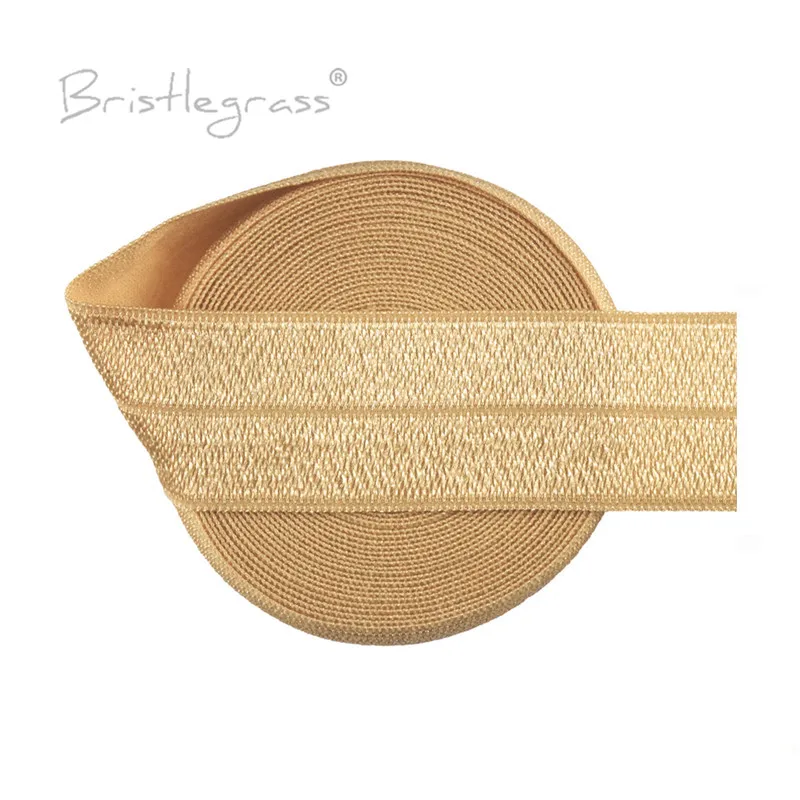BRISTLEGRASS 50 100 Yard by Roll 1" 25mm Solid Shiny Fold Over Elastics FOE Spandex Satin Band Haargummi Stirnband DIY Nähbesatz – Detail 23