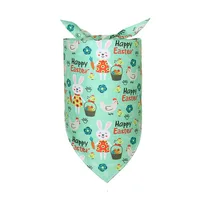 100PC/Lot Easter Dog Bandanas Scarf Colorful Eggs Cat Dog Bibs Triangular Bow Ties Pet Grooming Accessories 2