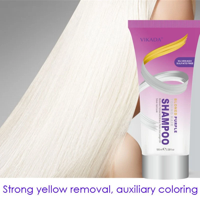 100ml Blond Purple Toning Shampoo Hair Care Remove Yellow Purple Toner To Silver Gray Blonde Bleached Gray Hair Dye New Arrival 100ml Blond Purple Toning Shampoo Hair Care Remove Yellow Purple Toner To Silver Gray Blonde Bleached Gray Hair Dye New Arrival