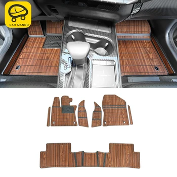 

CarManGo For Lexus UX ZA10 2019 2020 Car Floor Mats Set for Front 2nd Row Synthetic Wood Tray Wooden Pad Foot Mat Carpets